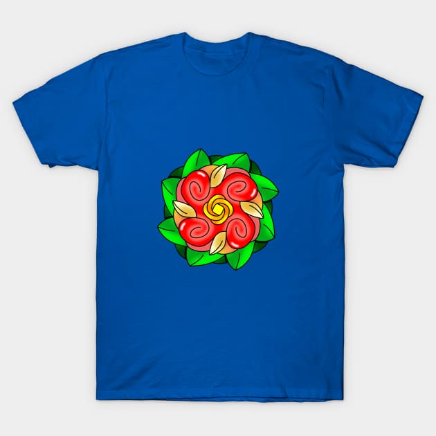 Symetric Round Flower T-Shirt by MarciRox